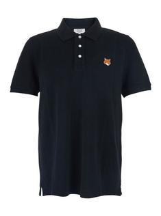 26SS 메종키츠네 폭스 헤드 레귤러 폴로 티셔츠 PM00209KP0002P199 BLACK DOM 썸네일 1