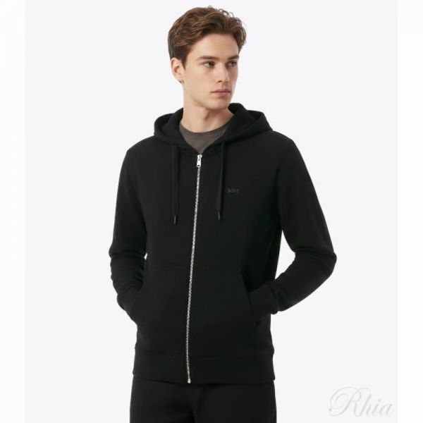 휴고보스 26SS 엠브로이더리 로고 집업 후디 50546405 001 자수 후드 - Hugo Boss