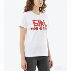 꼼데가르송 26SS 코튼 걸 로고 반팔 티셔츠 NQ T502 S26 1 썸네일 1