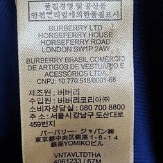 [L] 버버리 네이비 체크 기사 자수 반팔티 4061233 썸네일 6