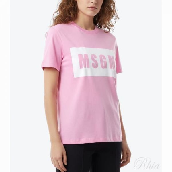 MSGM 박스 로고 반팔 티셔츠 2000MDM520 200002 12 - MSGM