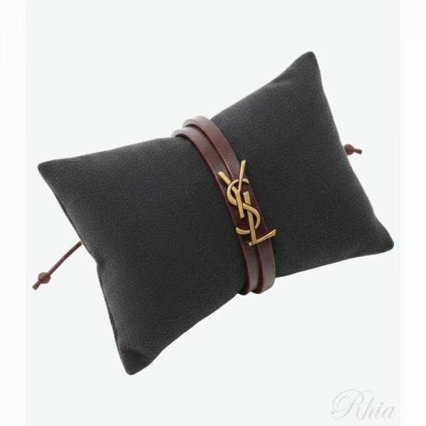 생로랑 26SS 카산드레 멀티 스트랜드 가죽 브레이슬릿 820441 AAF94 6195 - Saint Laurent