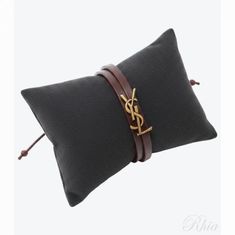 생로랑 26SS 카산드레 멀티 스트랜드 가죽 브레이슬릿 820441 AAF94 6195 썸네일 1
