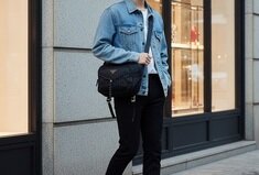 [비엔비명품관] PRADA 프라다 남성 스피드록 리나일론 및 가죽 숄더백 크로스백 썸네일 3