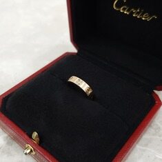 [럭스유] 까르띠에 다이아 1P 러브 밴드 링 스몰 44호 썸네일 4