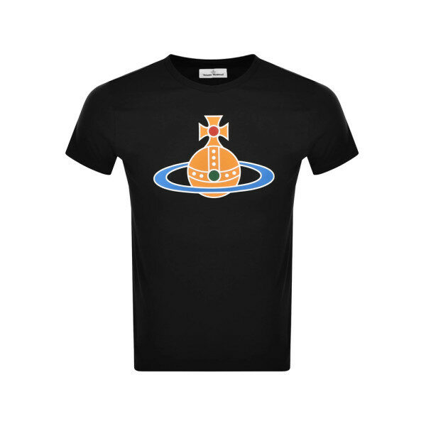26SS ORB 로고 페루 오버핏 티셔츠 블랙 3G01004T J001M N401 - Vivienne Westwood