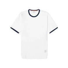 26SS 삼선탭 패치 로고 링거 티셔츠 화이트 MJS083A 00042 100 썸네일 1