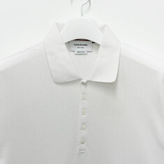 더팩토리 26FW 톰브라운 사선 완장 4바 클래식 피케 사선 폴로 반팔티 / 화이트 (MJP136G 07976 100) 썸네일 2