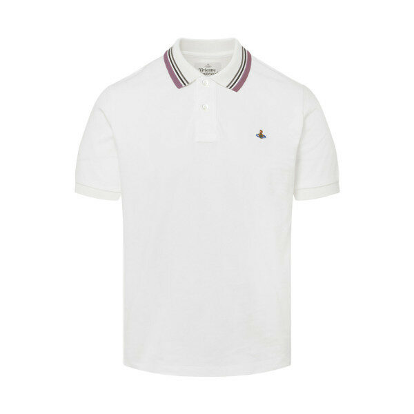 26SS ORB 로고 클래식 폴로 티셔츠 화이트 2H01000U J00AU A401 - Vivienne Westwood