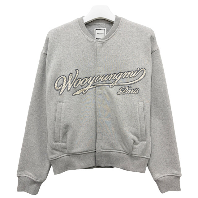 논현 더팩토리 26SS 우영미 자수 로고 스웨트셔츠 가디건 자켓 / 그레이 (W261TS41 743G) - Wooyoungmi