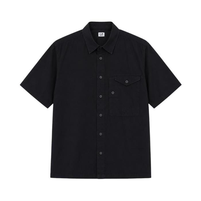 CP컴퍼니 포플린 숏 슬리브 셔츠 블랙 18CMSH249A 005328G 999 - CP company