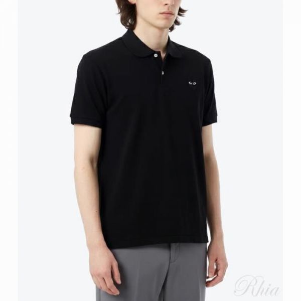 꼼데가르송 26SS 블랙하트 와펜 반팔 카라티 AX T066 051 1 P1T066 AZ - Comme des Garcons