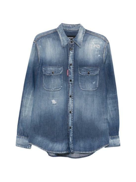 26SS 디스퀘어드2 긴팔 셔츠 S71DM0834S30341470 BLUE DOM - Dsquared2