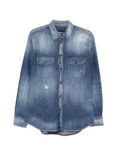 26SS 디스퀘어드2 긴팔 셔츠 S71DM0834S30341470 BLUE DOM 썸네일 1