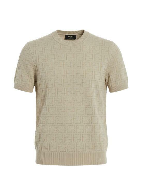 26SS 펜디 코튼 FF 셀러리아 스웨터 FZX051 AU7O F0B9Y LIGHT GREY DOM - Fendi