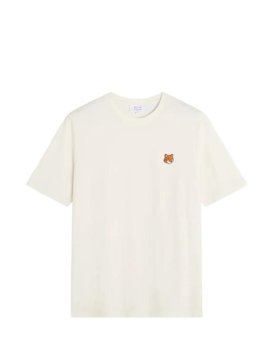 26SS 메종키츠네 폭스 헤드 레귤러 티셔츠 PM00107KJ70260063 NOBLE BEIGE DOM - Maison Kitsune