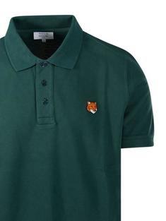 26SS 메종키츠네 폭스 헤드 레귤러 폴로 티셔츠 PM00209KP0002P399 BOTTLE GREEN DOM 썸네일 4