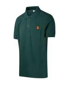 26SS 메종키츠네 폭스 헤드 레귤러 폴로 티셔츠 PM00209KP0002P399 BOTTLE GREEN DOM 썸네일 2