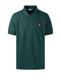 26SS 메종키츠네 폭스 헤드 레귤러 폴로 티셔츠 PM00209KP0002P399 BOTTLE GREEN DOM 썸네일 1