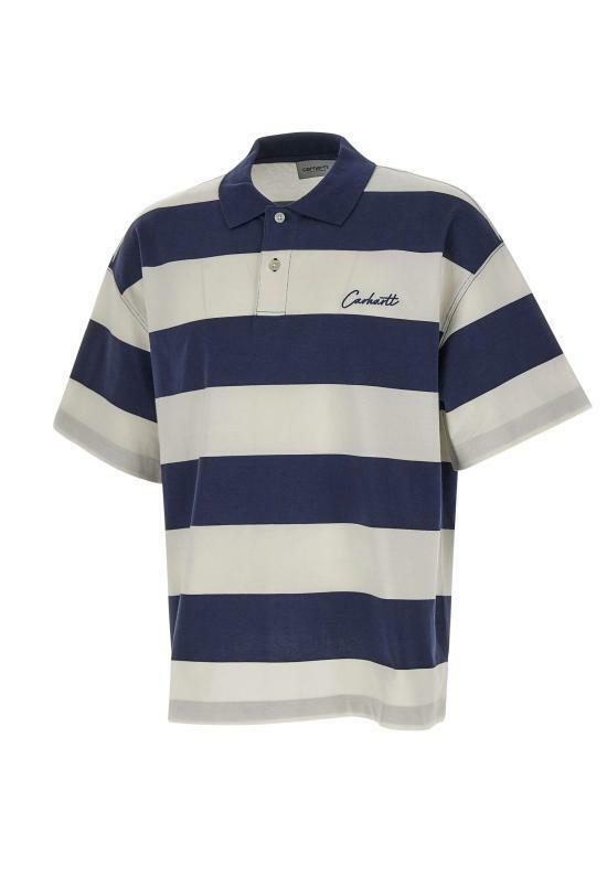26SS 칼하트 WIP 폴로 티셔츠 I036187 3LEXX DELRAY STRIPE BLUE DOM - Carhartt