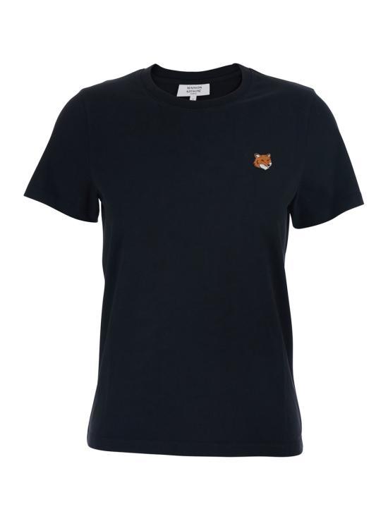 26SS 메종키츠네 폭스 헤드 레귤러 티셔츠 PW00113KJ7026P199 BLACK DOM - Maison Kitsune