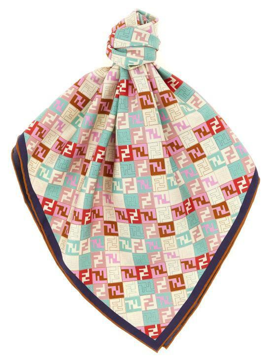 26SS 펜디 머플러 스카프 FXT091 AUMD F1WO7 GREEN MULTICOLOR DOM - Fendi