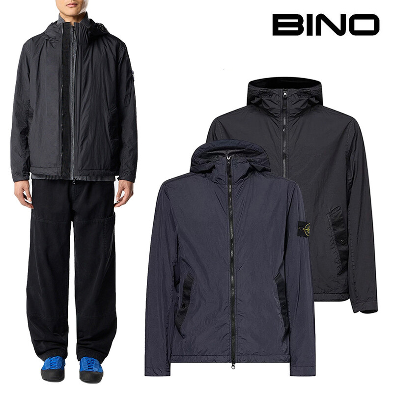 스톤 아일랜드 남성 캐주얼 자켓 26SS 스톤아일랜드 크링클랩스 후드자켓 L1S154100001S0A23 - Stone Island