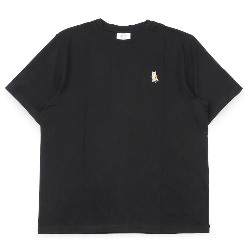 디몬트 메종키츠네 남성 스탠딩 폭스 패치 반팔(블랙) PM00123KJ7026 P199 - Maison Kitsune