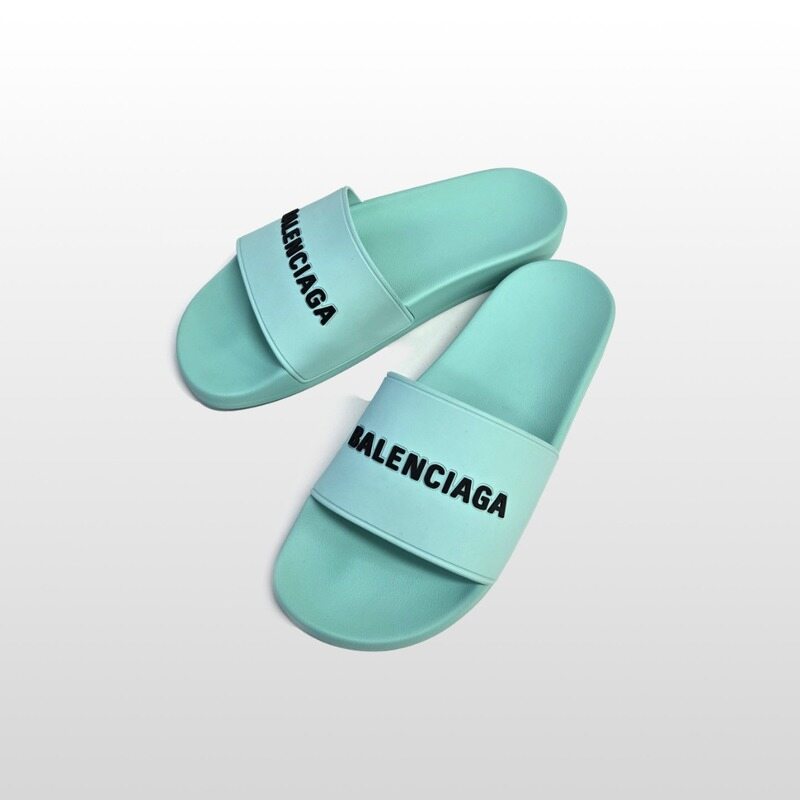 발렌시아가 민트 565826 풀 슬라이드 러버 샌들 270mm - Balenciaga