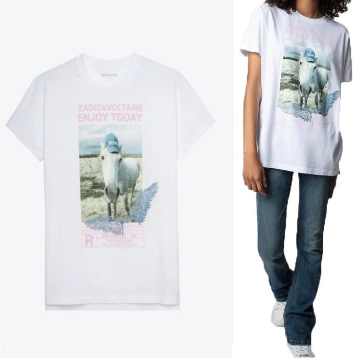 쟈딕앤볼테르 TOP COMPO 반팔티셔츠 SJTR1801FEP - Zadig & Voltaire