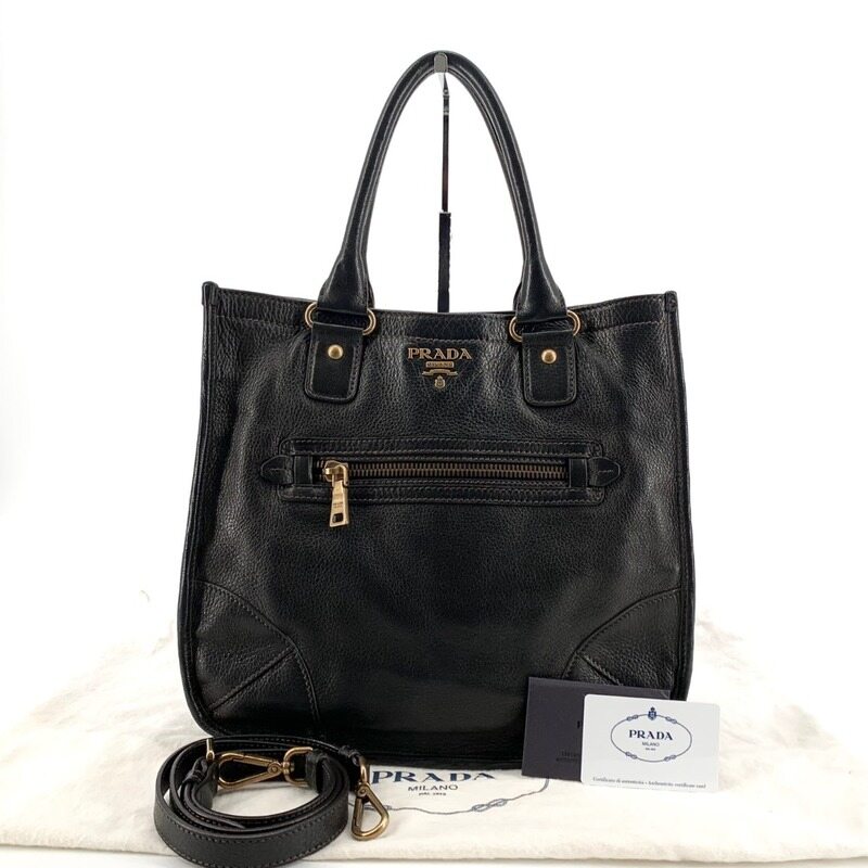 프라다 체르보 금장로고 토트백 숄더백 br4739 - Prada