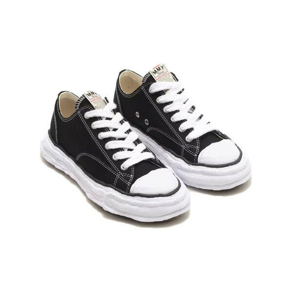 26SS 여성 피터슨23 OG 솔 캔버스 로우탑 스니커즈 블랙 A11FW702 BLACK - Mihara Yasuhiro