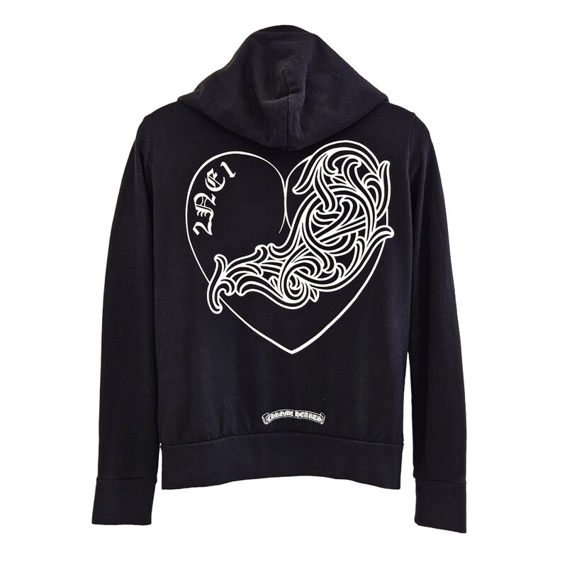 [어포드] [S] 크롬하츠 한정판 2ne1 레더패치 후드집업 J5QTIBTQ - Chrome Hearts