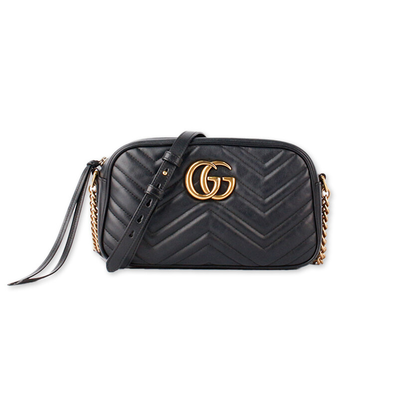 구찌 마몬트 마틀라세 스몰 여성 숄더백 블랙 447632 DTD1T 1000 [중고] [오늘출발] - Gucci