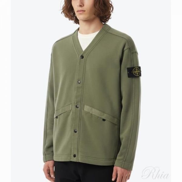 스톤아일랜드 26SS 6100040 오가닉 코튼 플리스 가디건 L1S15 S0051 V005G - Stone Island