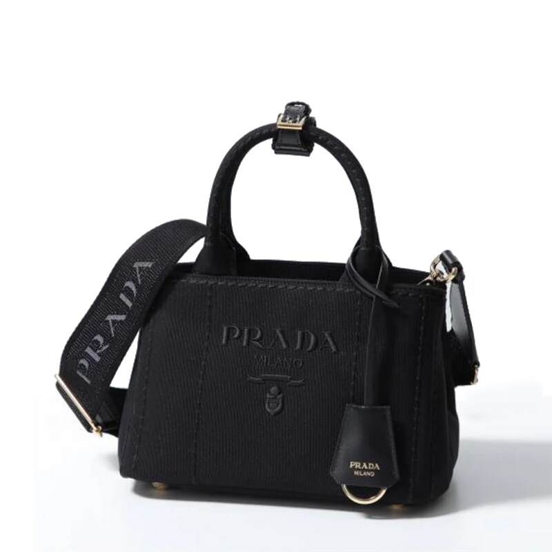 프라다 자르디니에르 코튼 미니 토트백 1BA038 2CYA F0002 - Prada