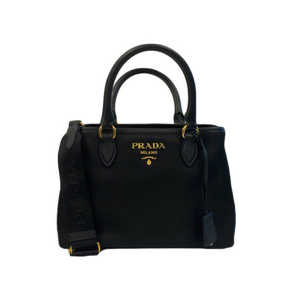 26SS 금장 로고 포코노 토트/숄더백 블랙 1BA173 ZMY F0002 - Prada