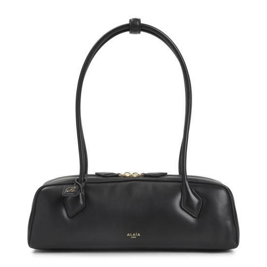 26SS 알라이아 르 테켈 미디움 레더 숄더백 AA1S06033I152 999 BLACK DOM - Alaia
