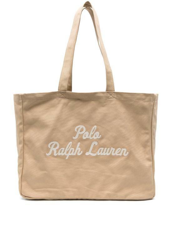 26SS 폴로 랄프로렌 로고 자수 토트백 405962436002 CLA TAN DOM - Polo Ralph Lauren