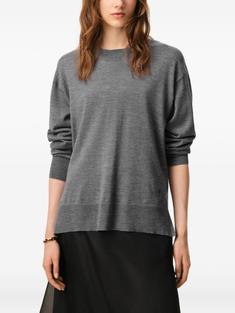 26SS 아미 씬 울 크루넥 아미 드 하트 스웨터 UKS856 KN0066 0516 CARBON DOM 썸네일 3