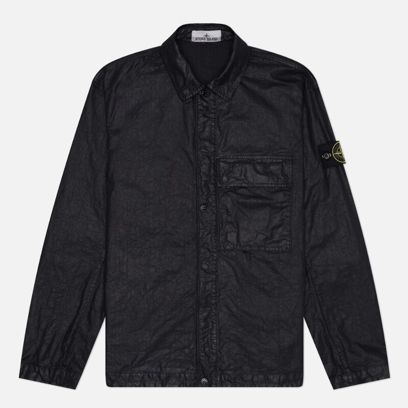 스톤아일랜드 와펜 나일론 파나마 오버셔츠 블랙 L1S151200003 S0069 V0029 - Stone Island
