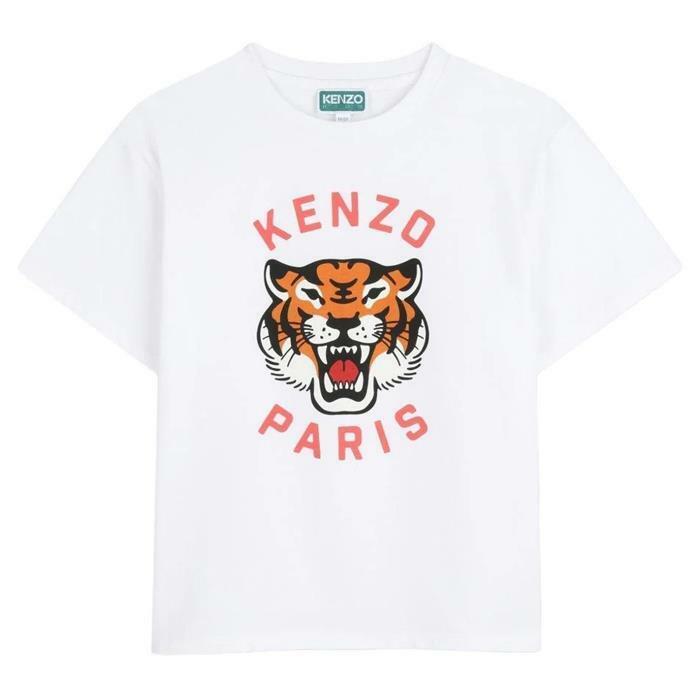 26SS 겐조주니어14세 타이거 반팔 화이트 K61676 10P - Kenzo
