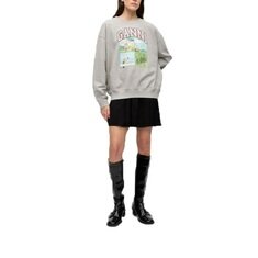 가니 Isoli 아이솔리 그래픽 로고 맨투맨 T4284 921 썸네일 4