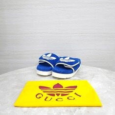 [럭스유] (새상품) 5 / 구찌 X 아디다스 GG 플랫폼 샌들 블루 702412 썸네일 7