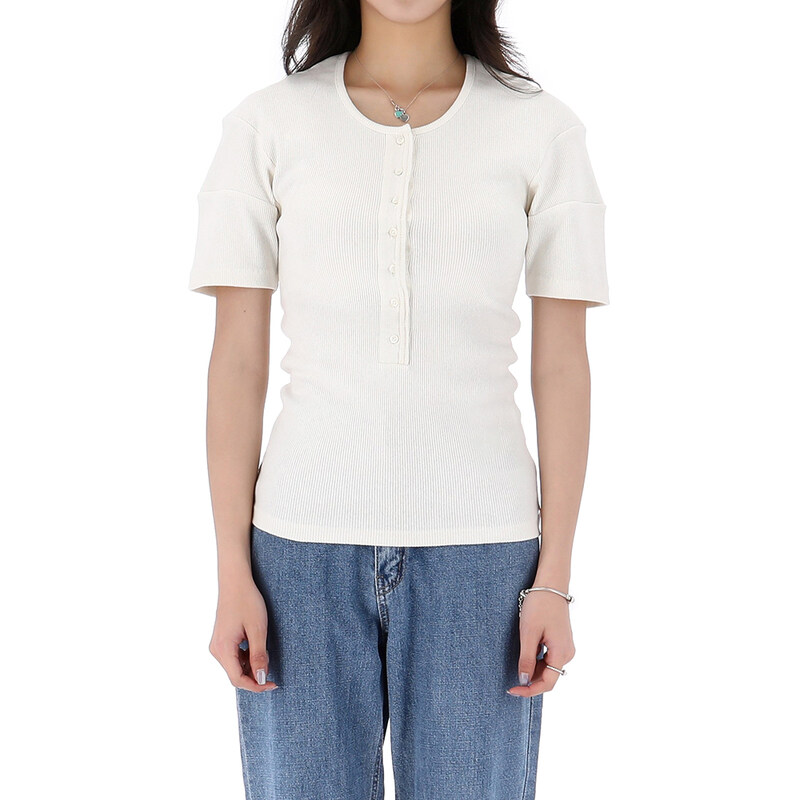 국내배송 26SS 르메르 HENLEY 헨리 반팔 티셔츠 TS0005 LJ1030 WH086 - Lemaire