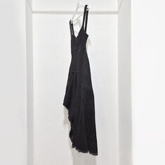 알렉산더 맥퀸 어시메트릭 데님 미디 드레스 L628050 썸네일 1