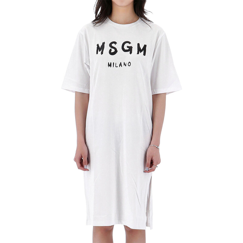 국내배송 26SS MSGM 로고 코튼 반팔 원피스 성인사이즈 S6MSJGDR068 001-AK - MSGM
