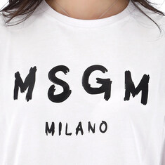 국내배송 26SS MSGM 로고 코튼 반팔 원피스 성인사이즈 S6MSJGDR068 001-AK 썸네일 3