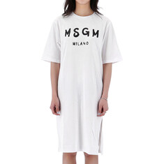 국내배송 26SS MSGM 로고 코튼 반팔 원피스 성인사이즈 S6MSJGDR068 001-AK 썸네일 4