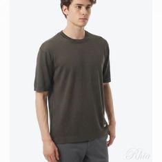 CP컴퍼니 26SS 크루넥 니트 20CMKN123A 110307A 970 반팔 썸네일 1